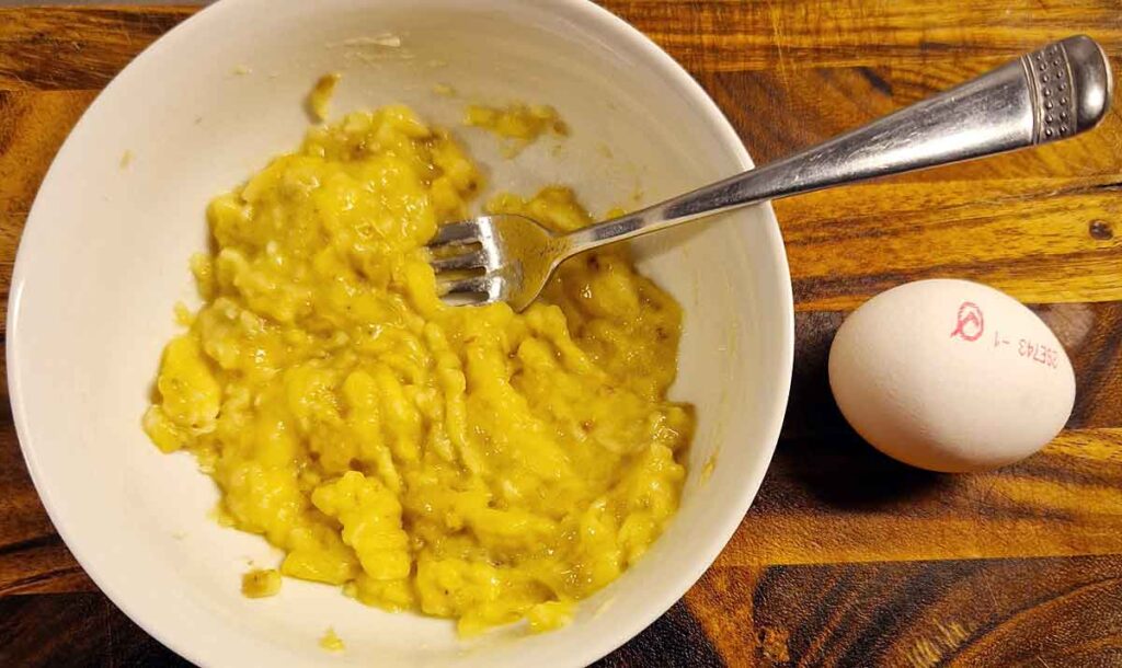 Banana pancake bites - Mashed bananas